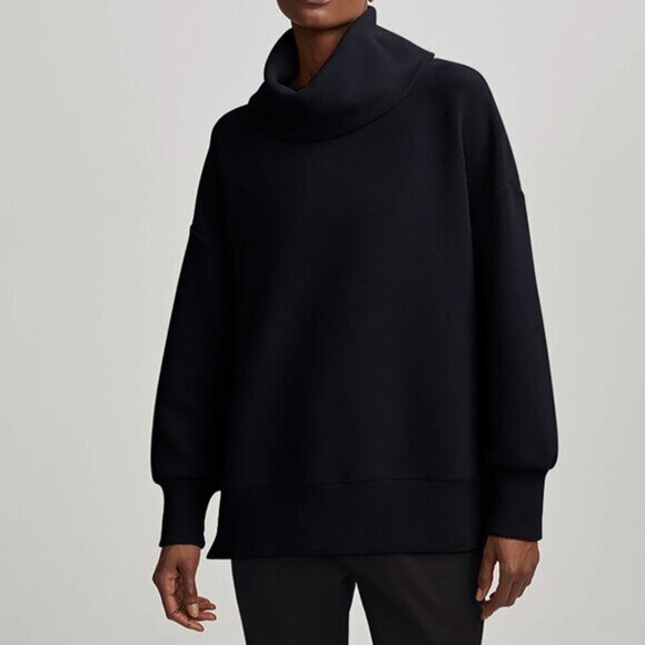 Varley black ribbed Milton Sweat pullover sweatshirt - Picture 1 of 7